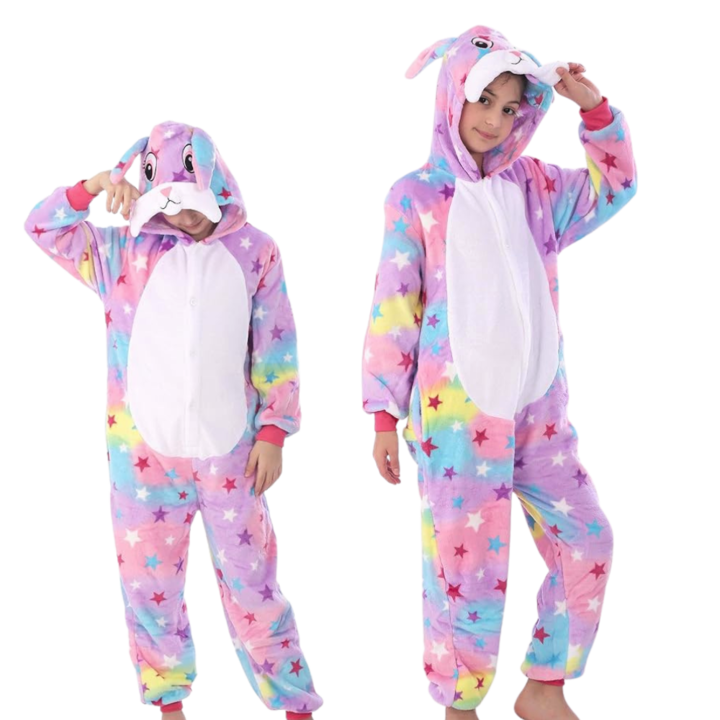 Onesie Kigurumi Pajamas Costume Star Rabbit