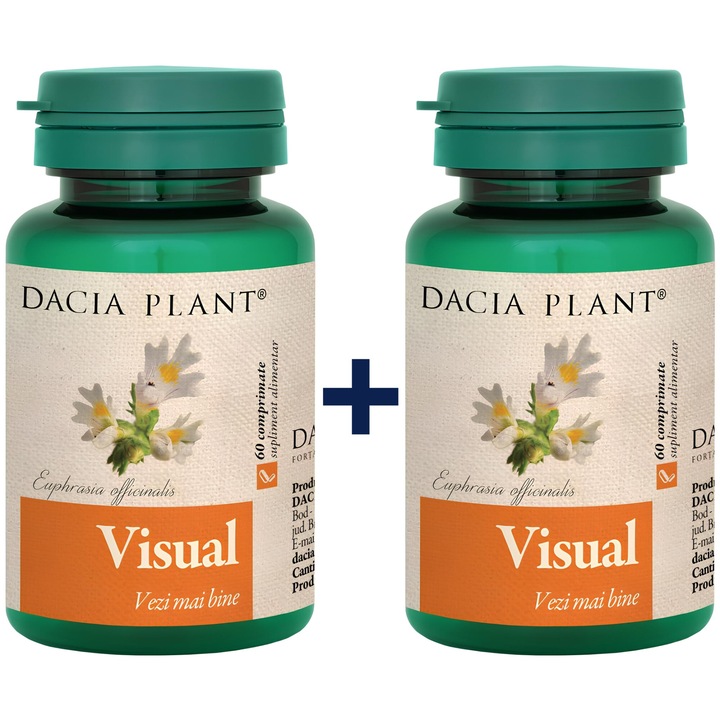 Pachet Visual "Vezi mai bine", formula noua cu Craite, Silur, Afin si Uleiuri esentiale, 2x60cp, Dacia Plant