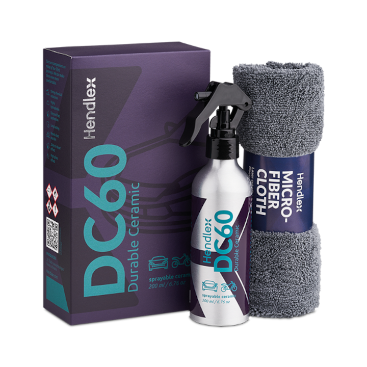 Set Protectie Ceramica Auto Hendlex DC60, Caroserie, Jante, Efect Hidrofob, Respinge Murdaria, spray, 200 ml