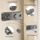 Uscator Rufe Retractabil Hasepe® Montaj Perete Cu Sarme Otel Inoxidabil 5.1 M, Uscator Rufe Retractabil Capacitate 20 Kg Pentru Interior Si Exterior, Uscator Rufe Retractabil Compact Si Pliabil Cu Design Rezistent, Solutie Eficienta Pentru Economisire