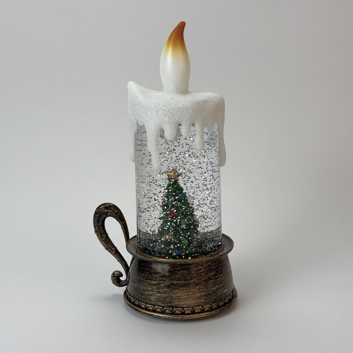 Интерактивна фигурка "Коледна свещ" падащ сняг