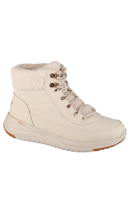 Skechers, Ghete de piele ecologica On-The-Go, Bej