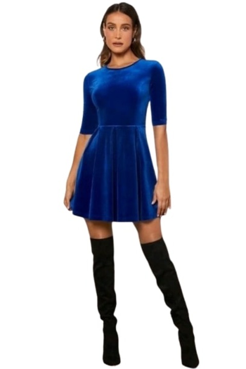 Къса рокля Voguet, Кралско Синьо