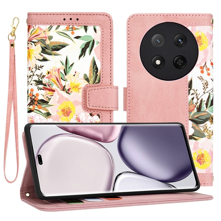 Кейс за Honor Magic7 Lite / X9c - Techsuit FlipCraft - Sweetheart Pink
