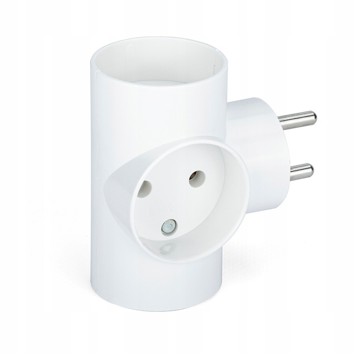 Адаптер за контакт, Montis, Electrica, 230 V, Пластмаса, Видим, 3x Контакти, Бял