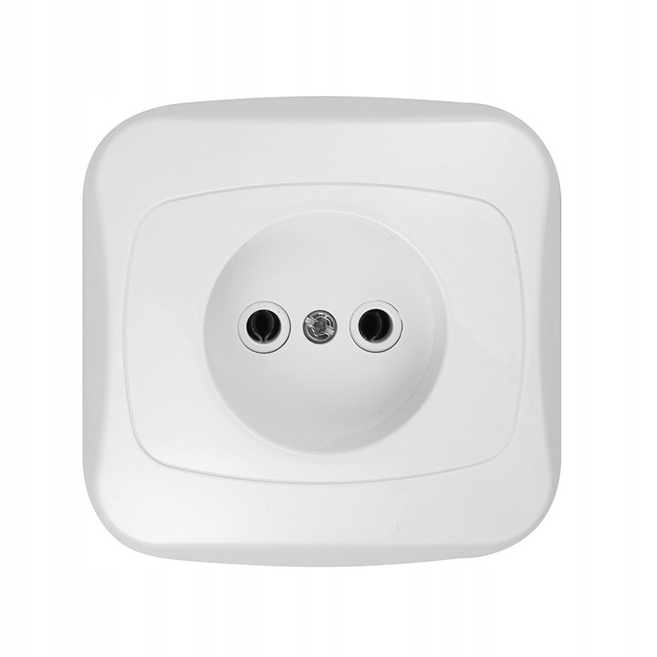 Фасунга с рамка, Montis, Електрическа, 230 V, Пластмаса, Вградена, 1x Контакти, Бял