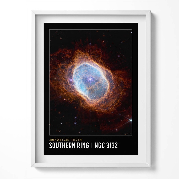 Tablou Inramat, Wallfluent, Poster cu tema spatiala cu fotografii NASA, Rama alba, 60x80 cm, 010330010090100281295