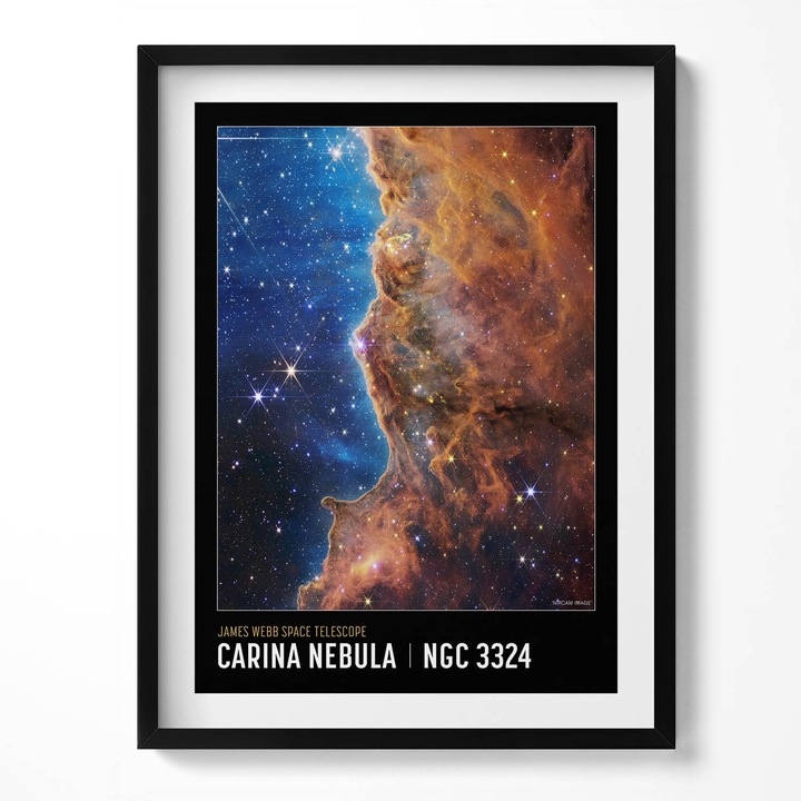 Tablou Inramat, Wallfluent, Poster cu tema spatiala cu fotografii NASA, Rama negru, 60x80 cm, 010330010090200281294