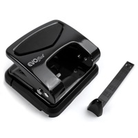 Perforator metalic 40 coli EVOffice, Perforator pentru Gaurirea Hartiei si Documentelor, negru