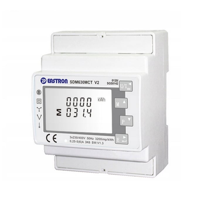 Transformator bidirectional trifazat EASTRON SDM630MCT contor Modbus-RTU RS485