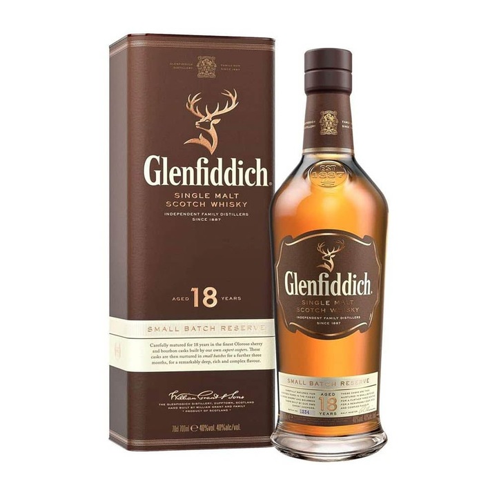 Glenfiddich 18 éves Single Malt whisky 0, 7 pdd 40%