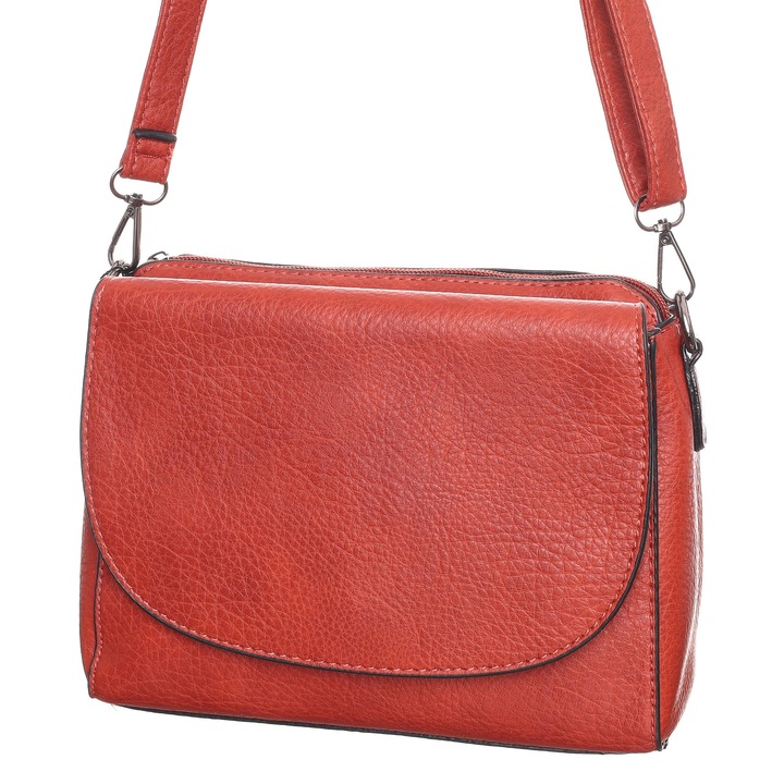 Дамска чанта, Hernan Bag's Collection, оранжева, изкуствена кожа, 23 x 18 x 9 см, HB0210#