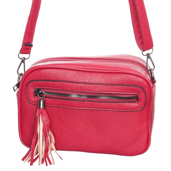 Дамска чанта, Hernan Bag's Collection, фуксия, синтетична кожа, 22 x 15 x 8 см, HB0282#