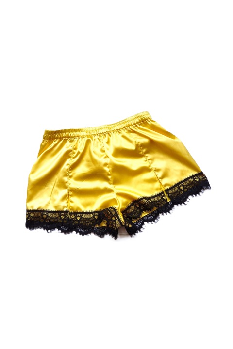 Pantaloni scurti pijama dama galben, S INTL