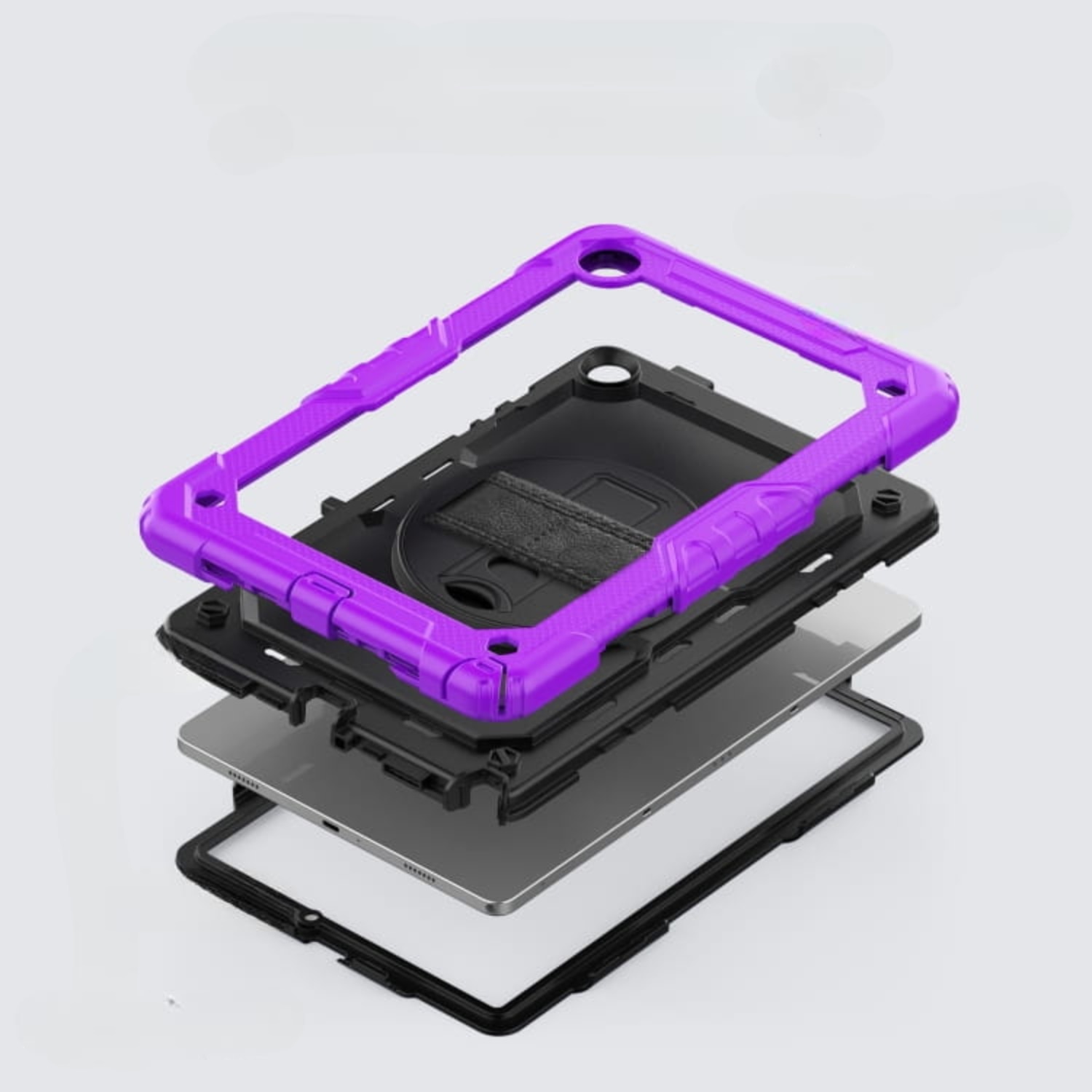 Husa protectie tableta, Pentru Samsung Galaxy Tab A7 T500, Negru/Mov