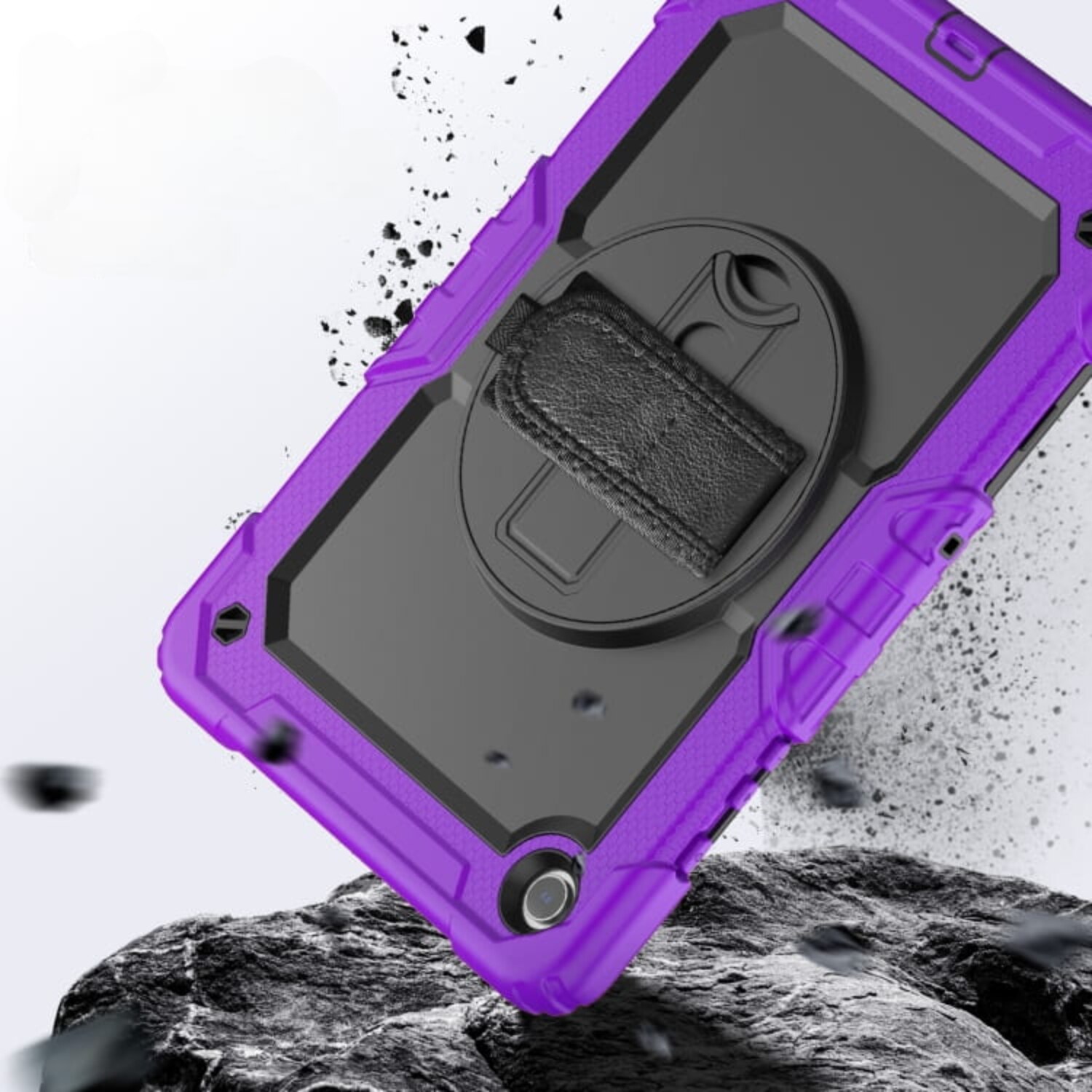 Husa protectie tableta, Pentru Samsung Galaxy Tab A7 T500, Negru/Mov