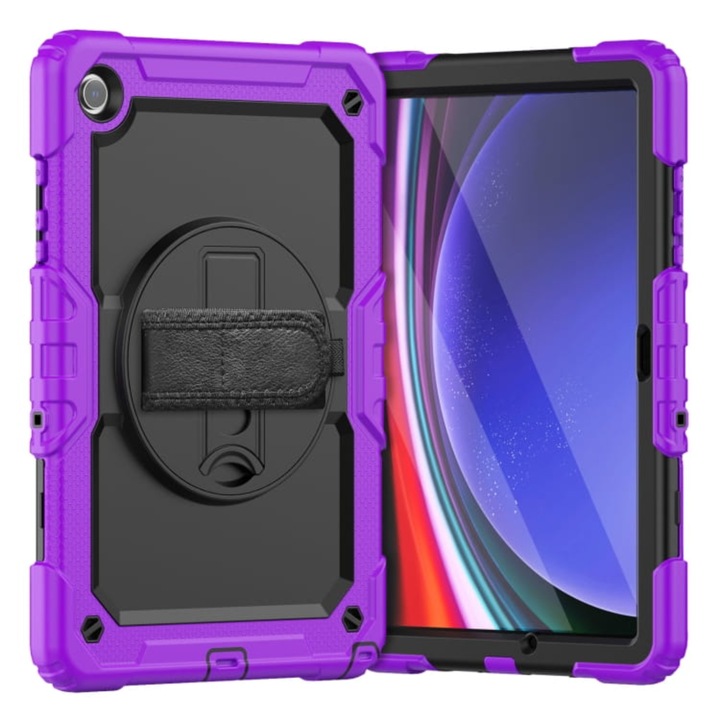 Husa protectie tableta, Pentru Samsung Galaxy Tab A7 T500, Negru/Mov