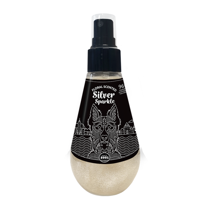 Kutyás parfüm, Silver Sparkle glitter csillogó hatással, 150 ml