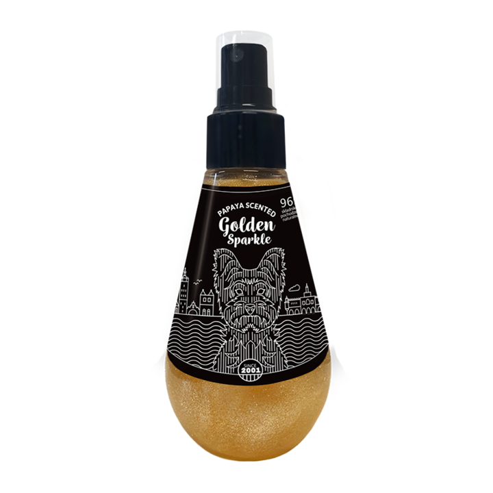 Kutyás parfüm, Golden Sparkle glitter csillogó hatással, 150 ml