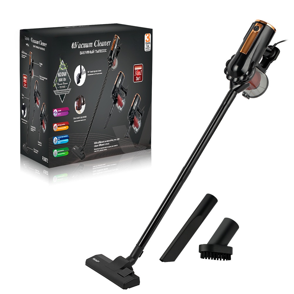Aspirator, accesorii multifunctionale, capacitate 500ml, putere 600w, aspiratie 2000Pa, negru