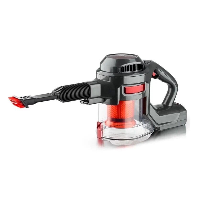 Aspirator fara fir si sac, RAF R8667, 100 W, 2 accesorii, filtru HEPA, 115x25 cm, negru-rosu