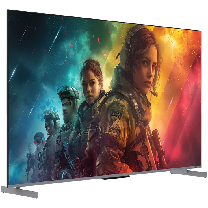 Televizor Tesla QLED G55S949GUS, 139 cm, Smart Google TV, 4K Ultra HD, 100 Hz, Clasa F