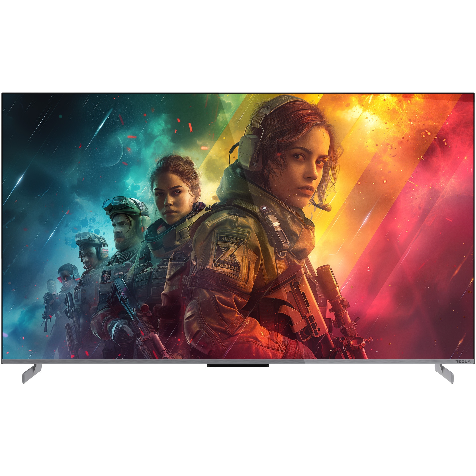 Televizor Tesla QLED G55S949GUS, 139 cm, Smart Google TV, 4K Ultra HD, 100 Hz, Clasa F
