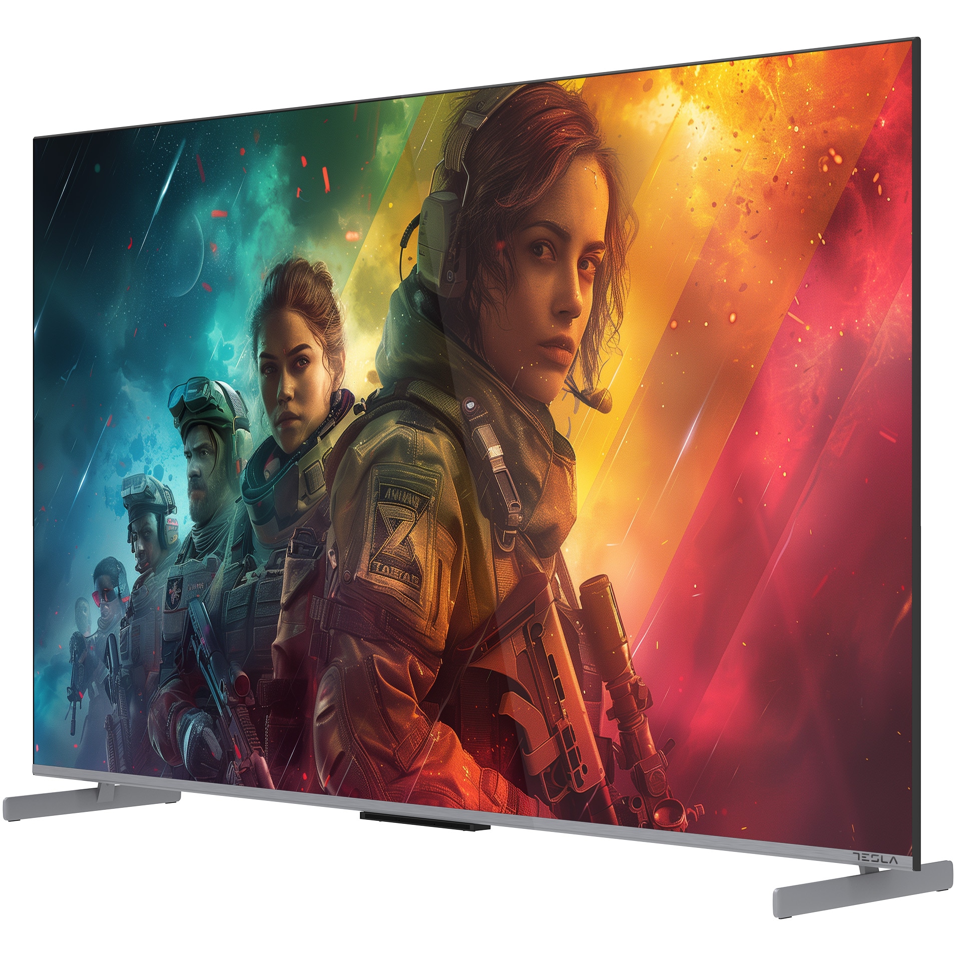 Televizor Tesla QLED G55S949GUS, 139 cm, Smart Google TV, 4K Ultra HD, 100 Hz, Clasa F