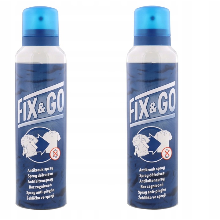 Spray de calcat Fix&Go, set 2 x 200 ml, pentru tesaturi naturale, usor de transportat