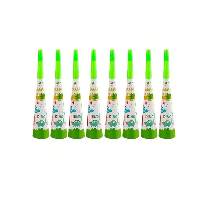 Комплект от 6 духалки, Flippy, Dino Park Collection, 20 x 5 cm, картон, многоцветен