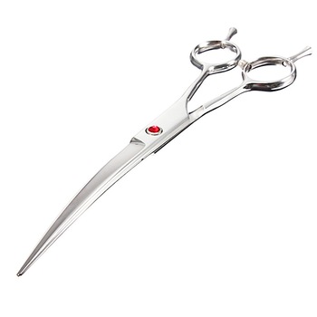 Foarfeca Profesionla Tuns Curbata Cosmetica Animale - Caini, Pisici - 7 Inch Red Pearl Foarfeca Profesionla Tuns Curbata Cosmetica Animale - Caini, Pisici - 7 Inch Red Pearl