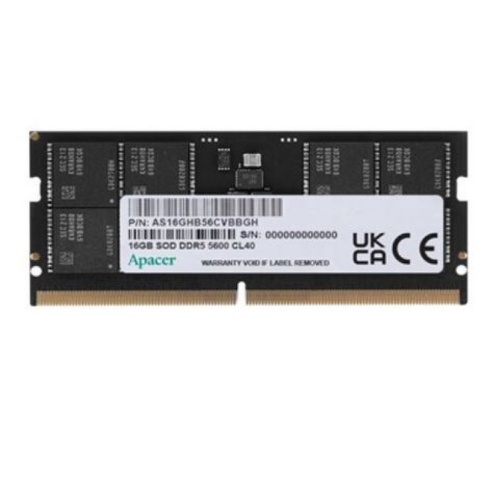 Памет за лаптоп Apacer 16GB Notebook Memory - DDR5 SODIMM 5600Hz AS16GHB56CVBBGH