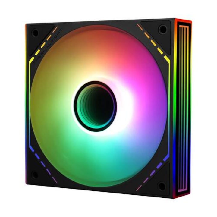 Ventilátor, Thermalright TL-M12-S, 120 mm, Infinity Mirror aRGB világítás, fekete