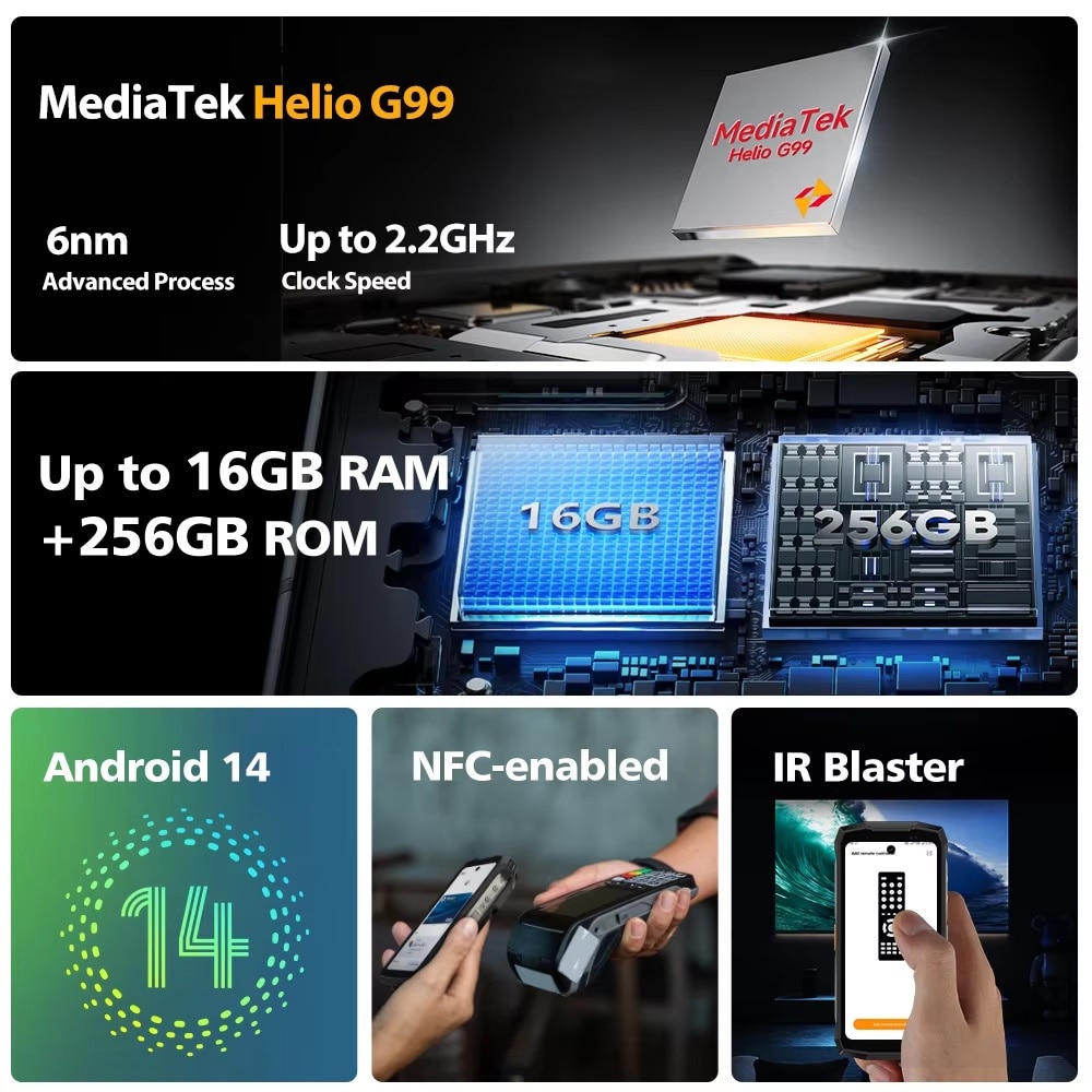 Telefon Mobil Ulefone Armor Mini 20, 8GB RAM, 256GB, 4G, Dual SIM