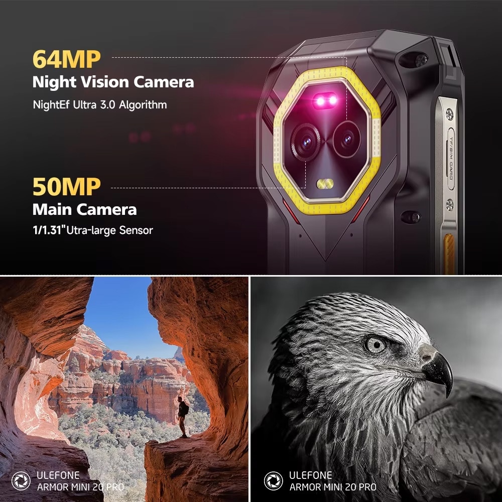 Telefon Mobil Ulefone Armor Mini 20, 8GB RAM, 256GB, 4G, Dual SIM
