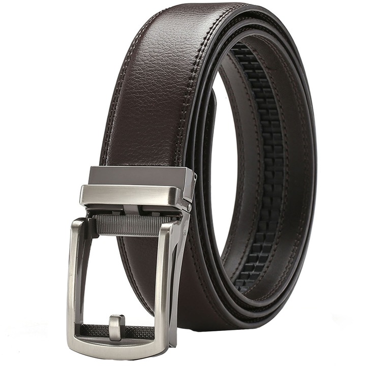 Valódi bőr férfi öv, Hggzeg, Állítható, Könnyedén használható, Kopásálló és Karcálló, Éles, Puha és Kényelmes, Könnyű luxus, Alkalmi farmernadrág, 120x3,5 cm, Világosbarna