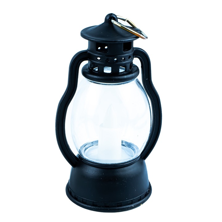 Lumanare ornamentala - Felinar Negru, 4.5x4.5x9 cm