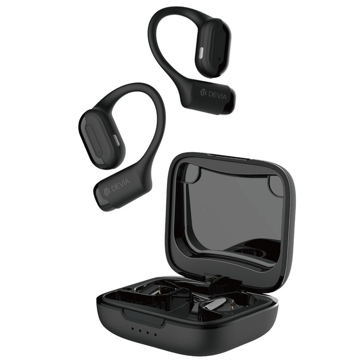 Безжични Bluetooth слушалки Devia Open-Ear OWS Pro1, Черен