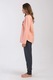 Pijamale de dama din bumbac, Vienetta, PD649, Roz