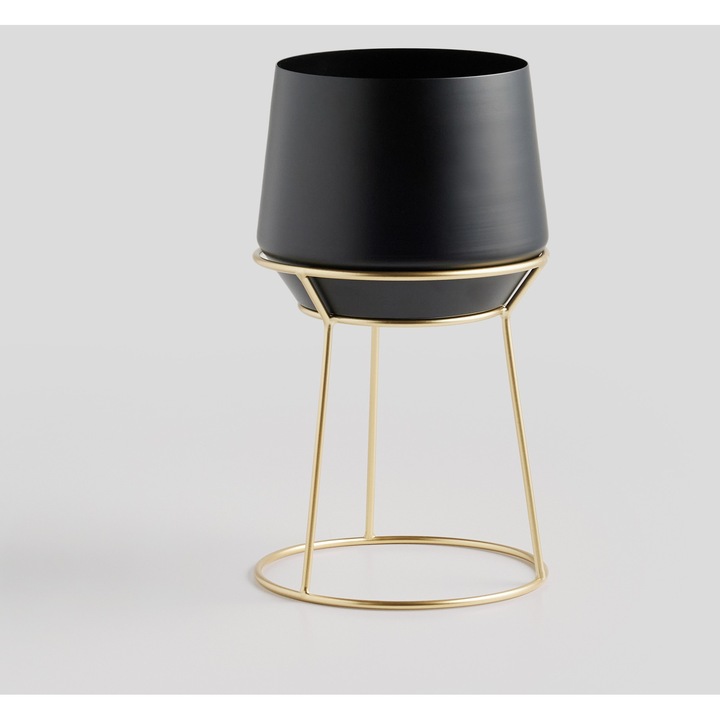 Ghiveci slownes, negru, 35 cm