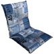 Perna scaun Confort, bumbac + poliester, albastru, 100 x 48 x 6 cm