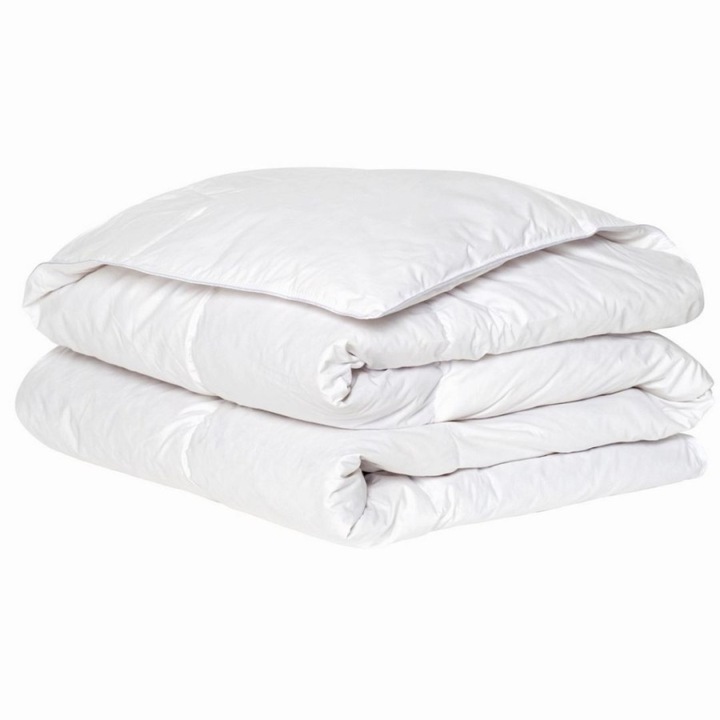 Pilota iarna pentru pat dublu, puf si pana gasca, 200x220 cm, Cottonbox, Alba