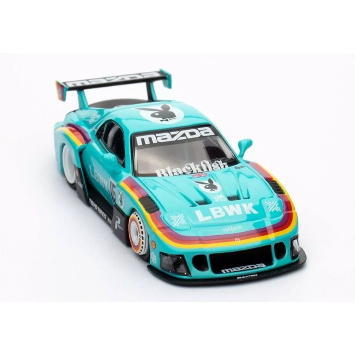 Macheta auto Lbwk Mazda Rx7 (Fd3s) Lb Super Silhouette Albastru 1:64 Inno64s