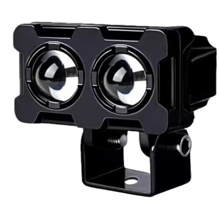 Kiegészítő motorkerékpár lámpák, Heyword, kétszínű LED 3000/6000K, alumínium, vízálló