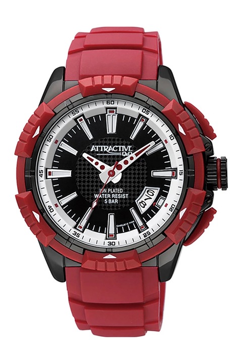 Q&Q, Szilikonszíjas karóra, Piros