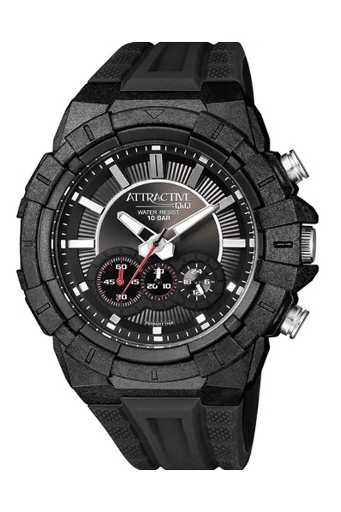 Q&Q, Vastag analóg karóra, Antracitszürke