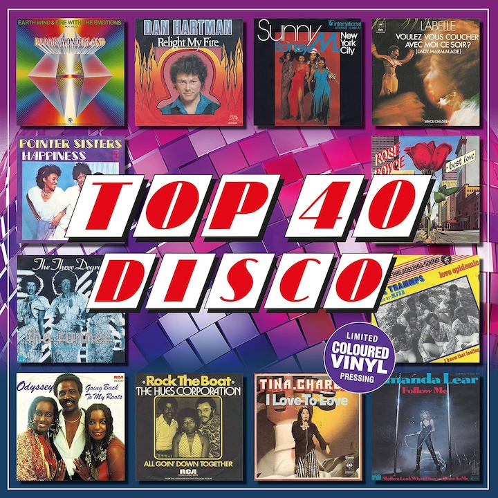 Various Artists(Boney M, Baccara, Amanda Lear) - Top 40 - Disco [Coloured] - LP