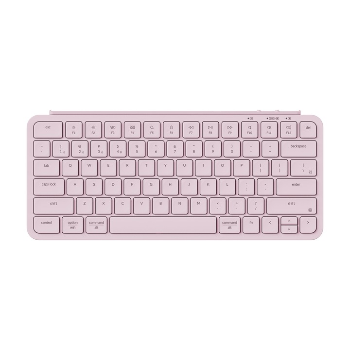Безжична клавиатура Ultra-Slim Keychron B1 Pro, 2.4GHz&Bluetooth, USB-C, US INTL оформление, розово