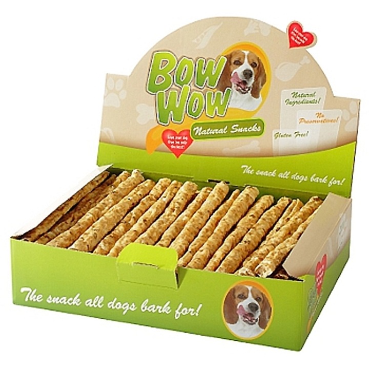 recompense pentru caini bow wow natural stick cu vita si plaman 22 cm 50 buc imagen 20_1_
6