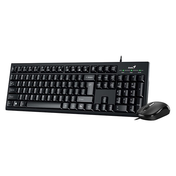 KIT wired GENIUS USB, tastatura 104 taste (concave) + mouse optic